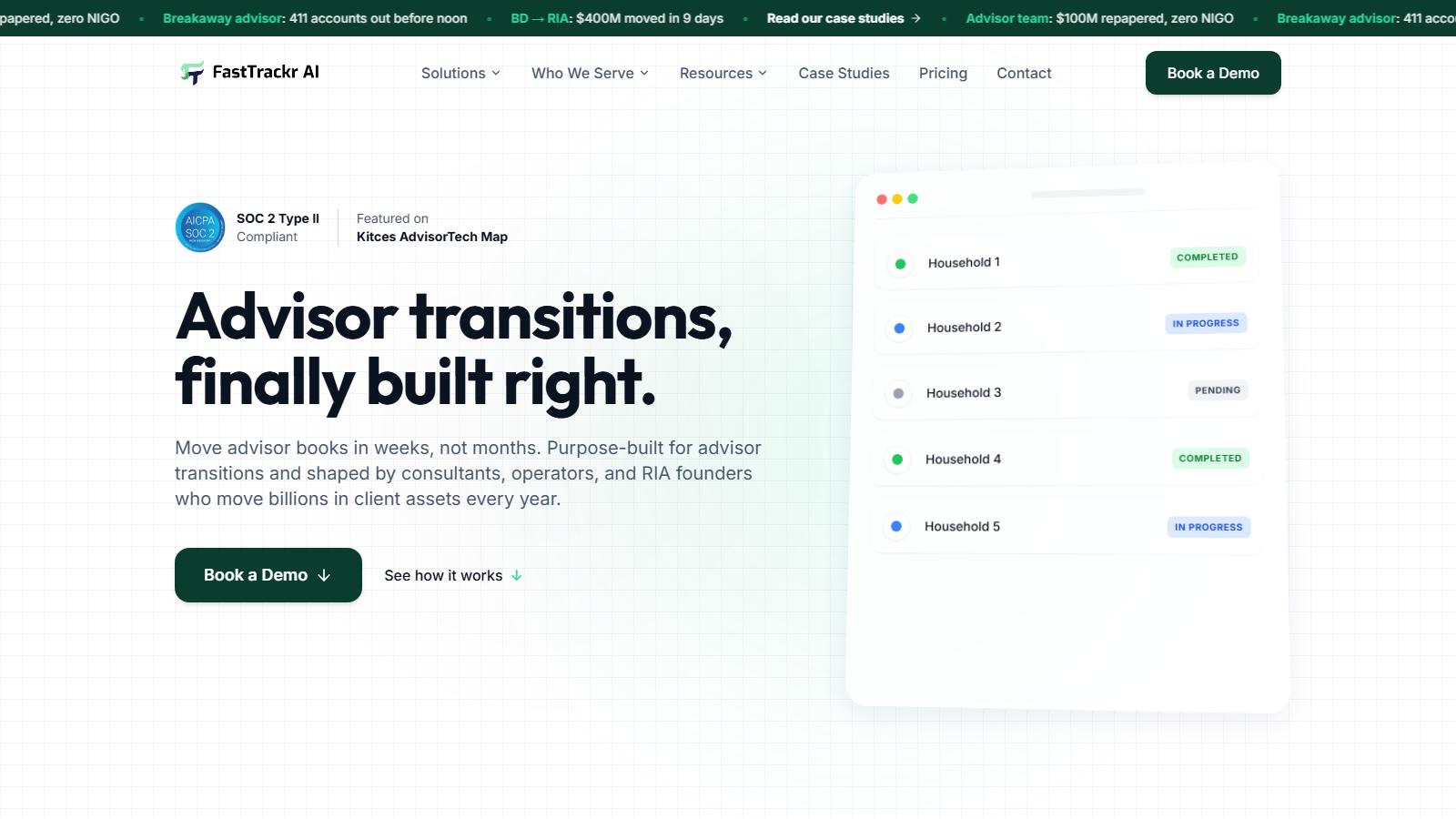 FastTrackr AI, live product site